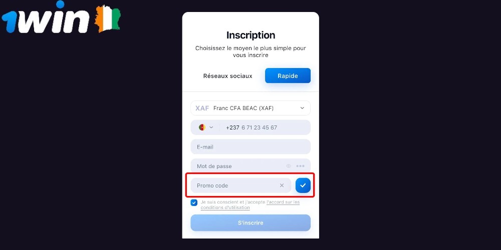Comment obtenir un code promo 1Win en Côte d'Ivoire ?