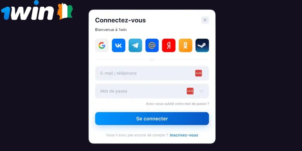 Méthodes d'authentification sur 1win